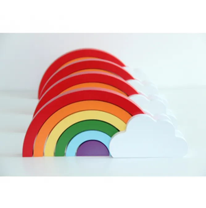 Holz Regenbogen Bunt