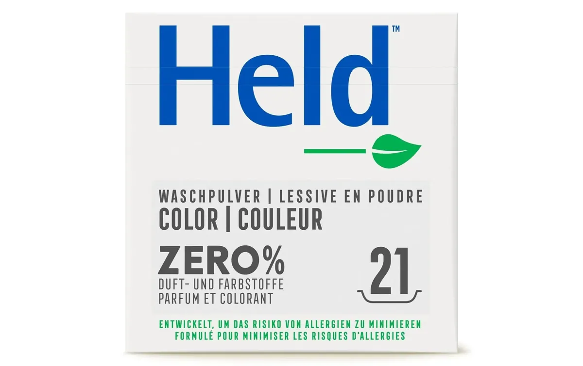Held Waschpulver Color Zero Buntwaschmittel Sensitiv - 1.575kg