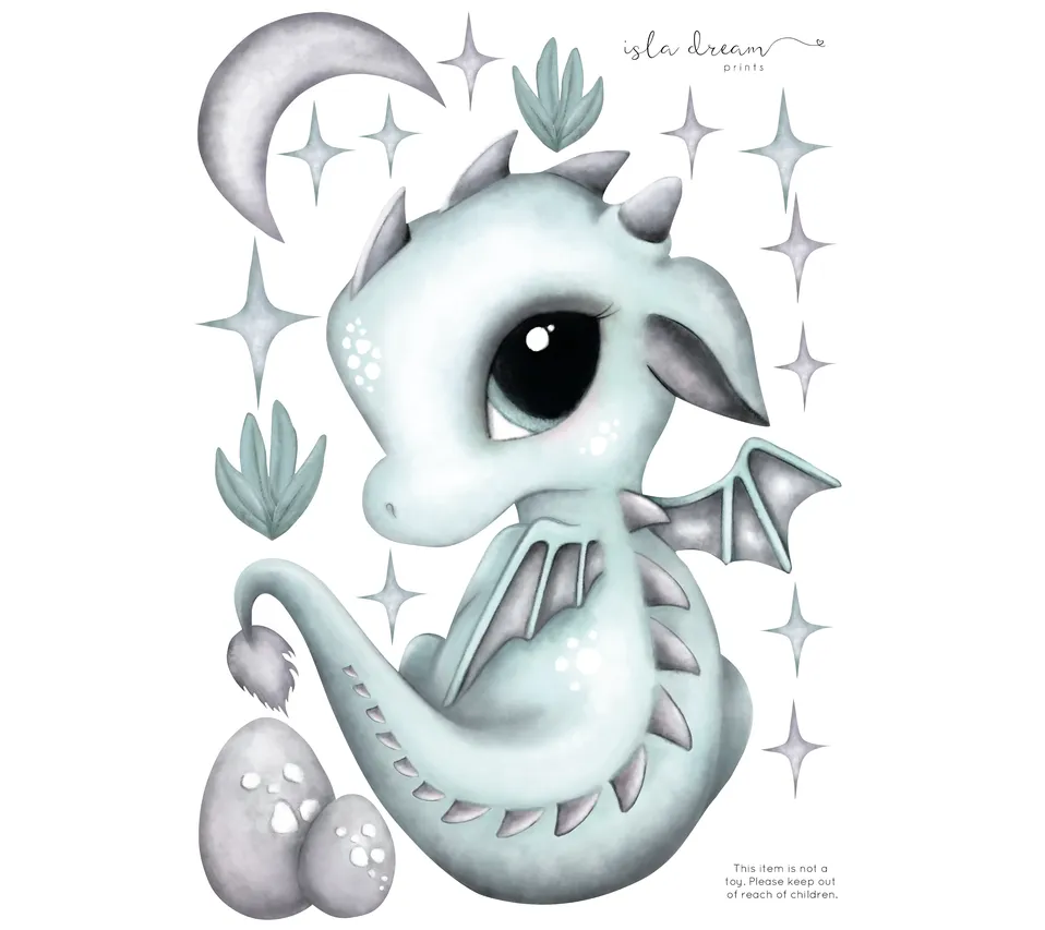 Wandsticker Drachenbaby Rex