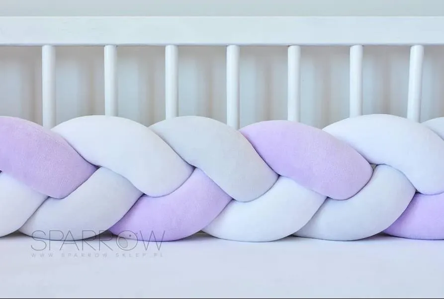 Bettschlange Weiss - Lavender - Hellgrau