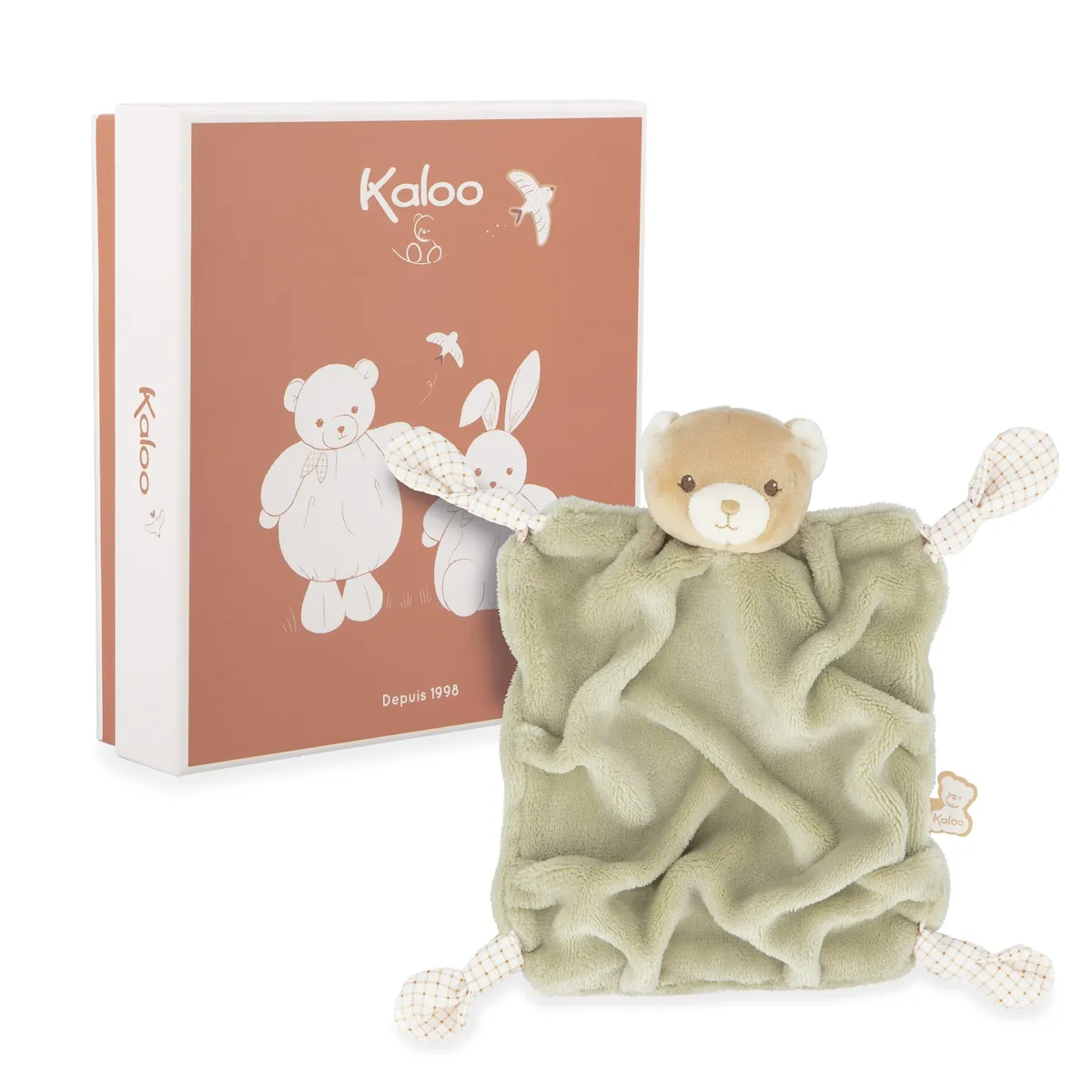 KALOO Doudou Bär grün in Geschenksbox