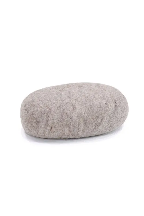 Muskhane Kissen Oval "Chakati" | Light Stone