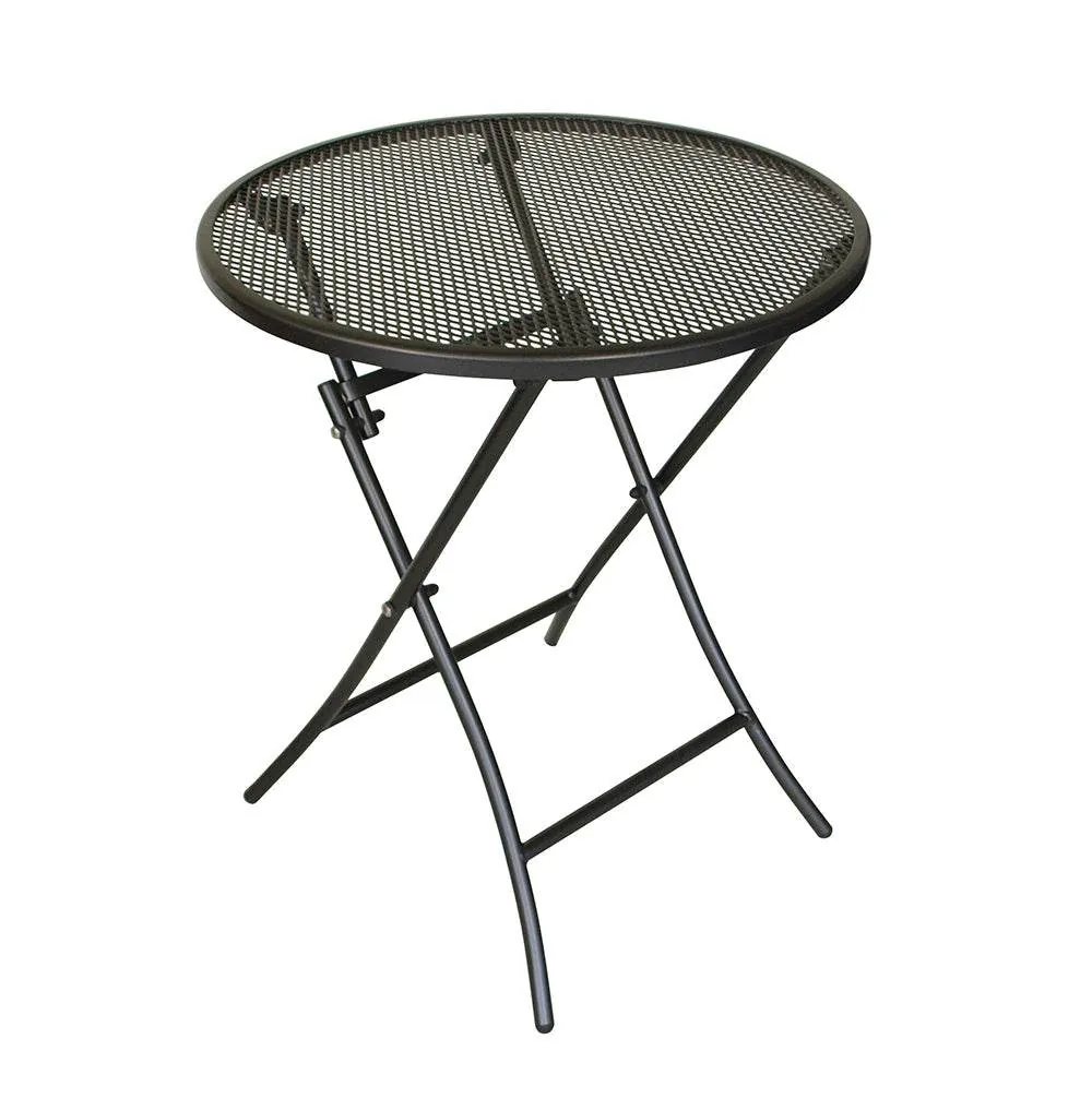 Gartentisch Klapptisch Bistro MOCCA 60cm rund Streckmetall eisengrau