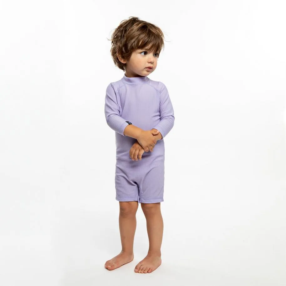 UV Badeoverall Baby Ribbed Lavender
