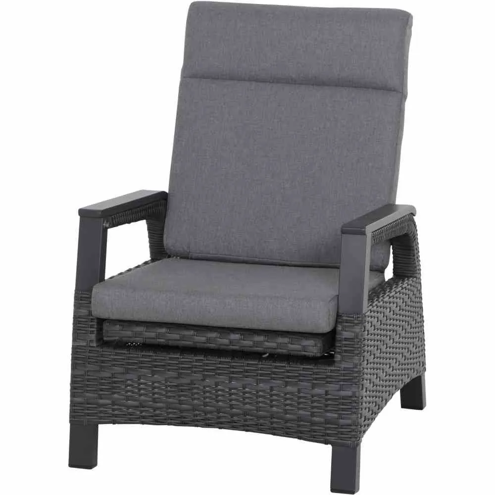 Garten Sessel SOLEA Anthrazit Grau Lounge Sessel