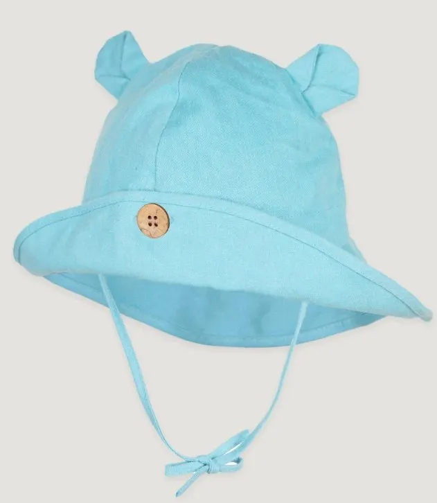 ManyMonths Summer Hat Eco Hanf mit Ohren - Angel Turquoise