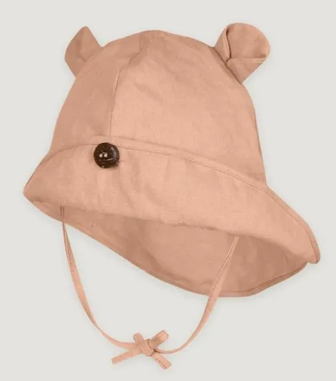 ManyMonths Summer Hat Eco Hanf mit Ohren - Apricot Cheese