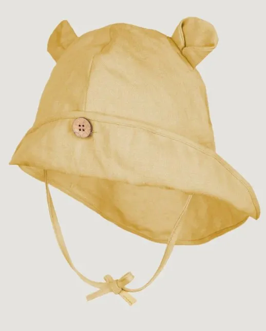 ManyMonths Summer Hat Eco Hanf mit Ohren - Citron Curd