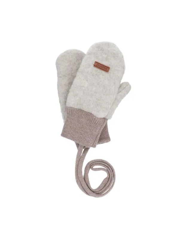 Maximo Wollfleece-Mini-Fausthandschuhe - düne