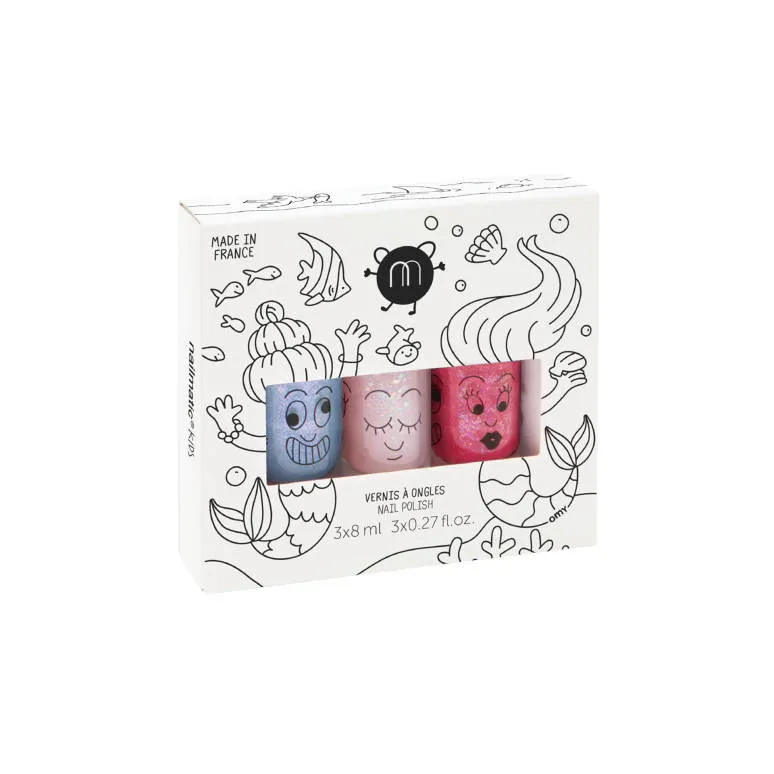 Nailmatic Nagellack "Mermaid" 3-er Set | Merlin Polly Sissi