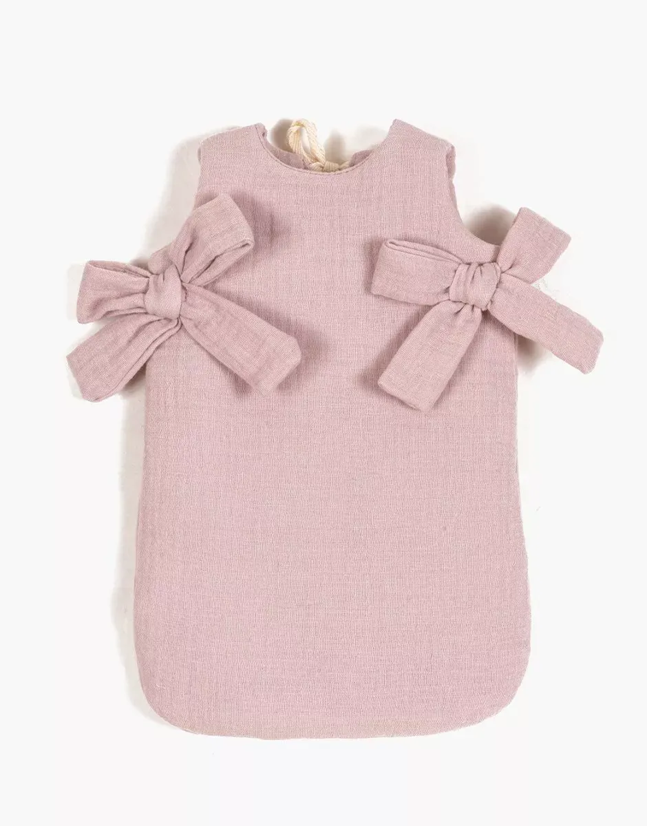 Minikane Puppen-Schlafsack mit Schleife | Orchidee