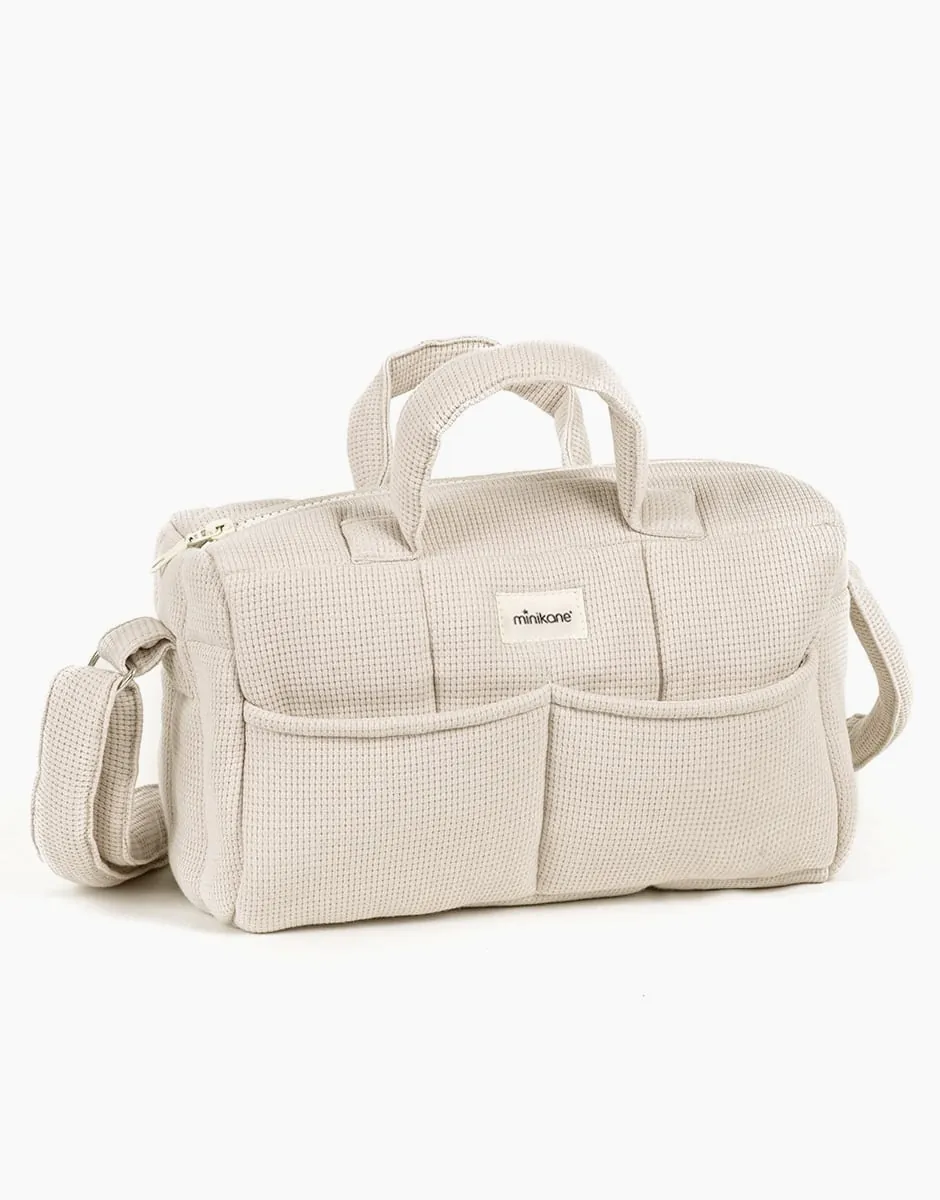 Minikane Puppen-Wickeltasche | Leinen