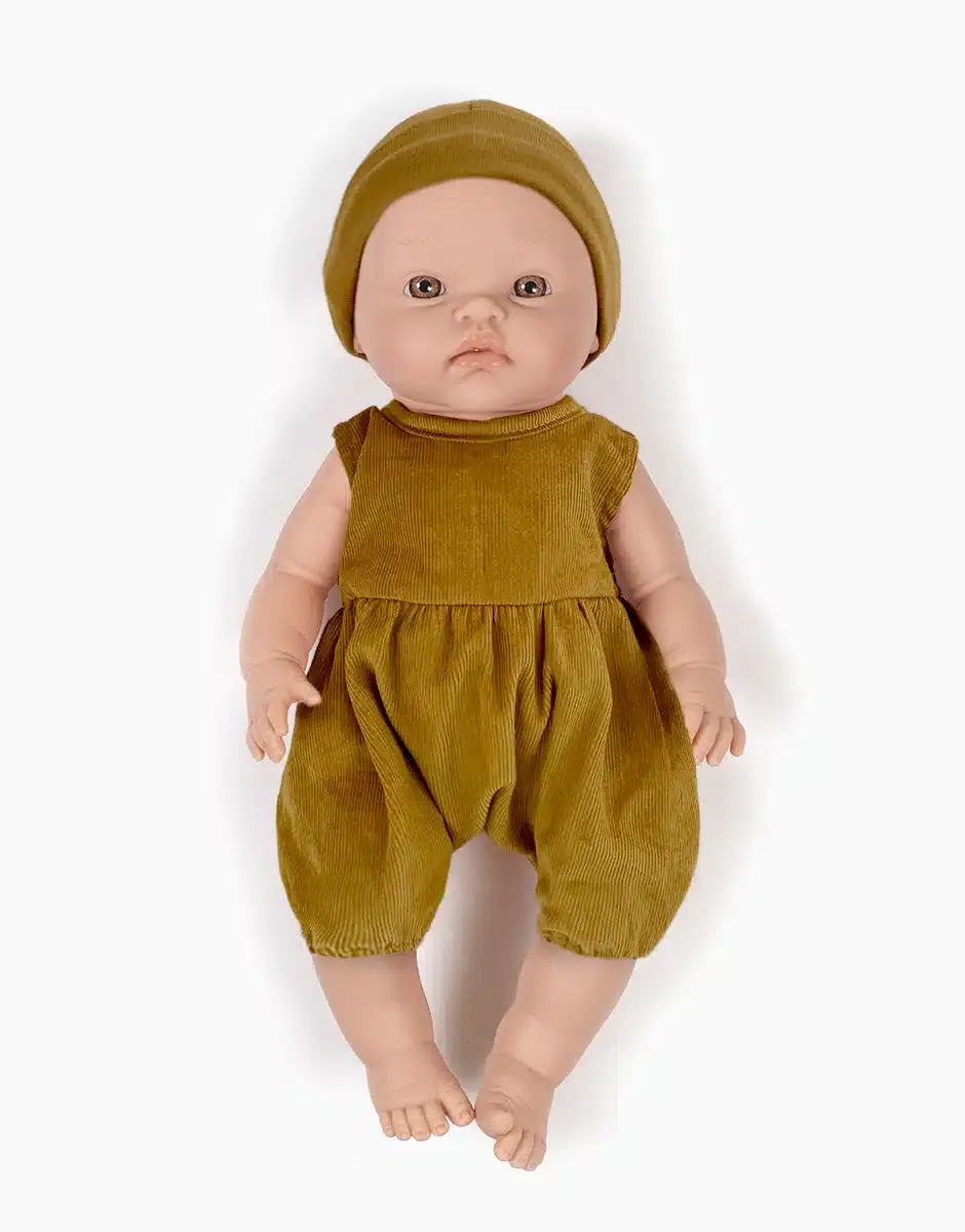 Minikane Puppe "Octave" 36cm mit Strampler | Mütze