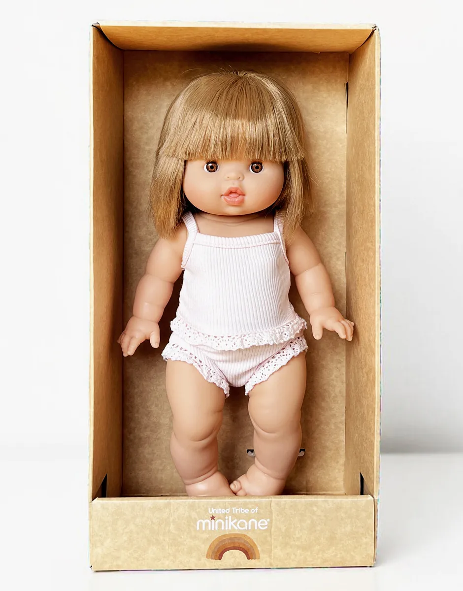 Minikane Gordi Puppe "Zoé" 34 cm mit Unterleid
