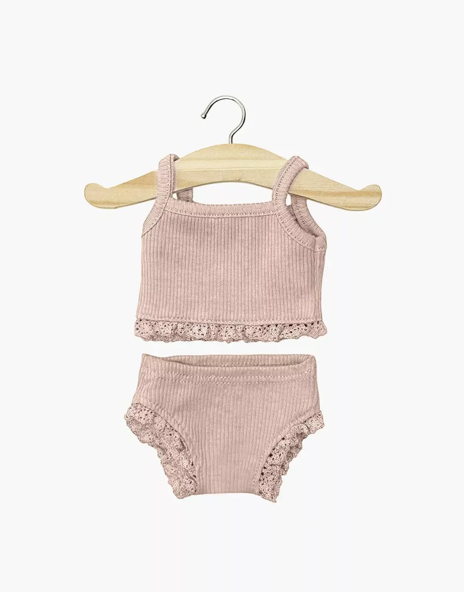Minikane Puppen-Kleider "Côtelée Rose"