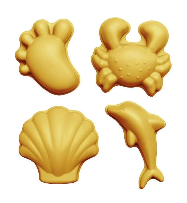 4er Set Sandförmchen Mustard