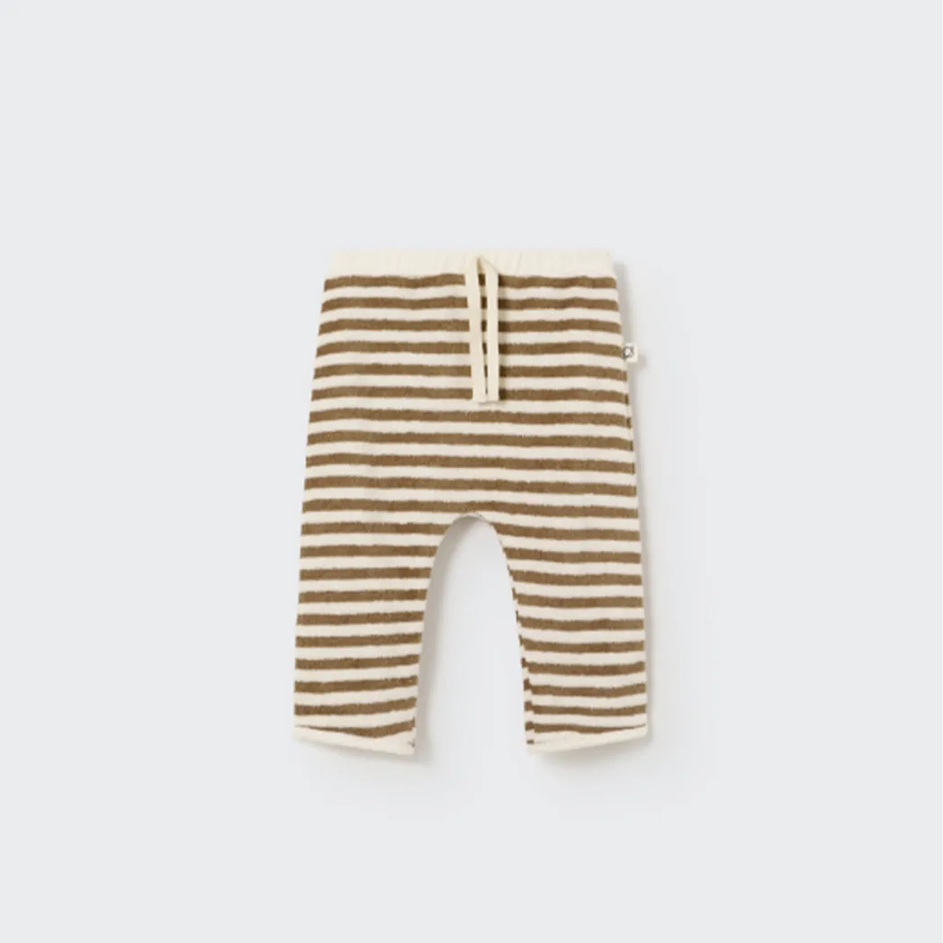 Frottee Baby Hosen Jasper Coffee Stripes