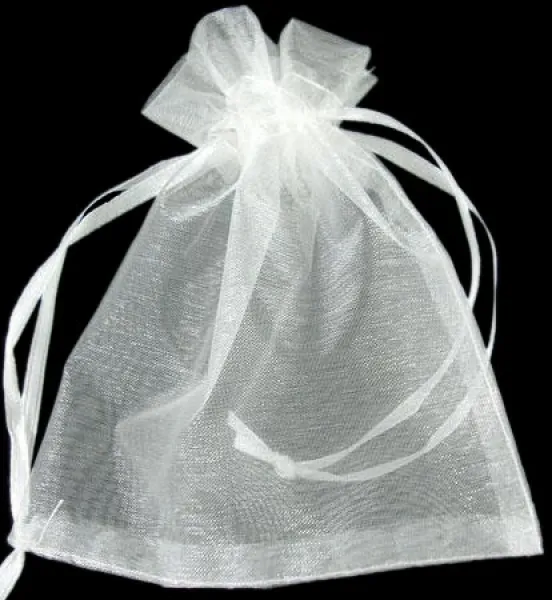 100 Organzasäckli weiss 7x9cm ideal für Engeli