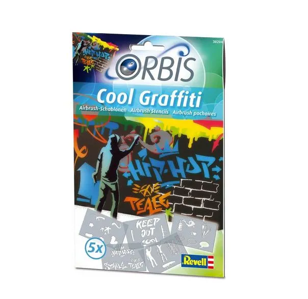 Kinderairbrush Schablonen-Set Cool Graffiti