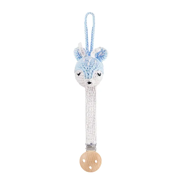 Schnullerclip Hirsch Blau