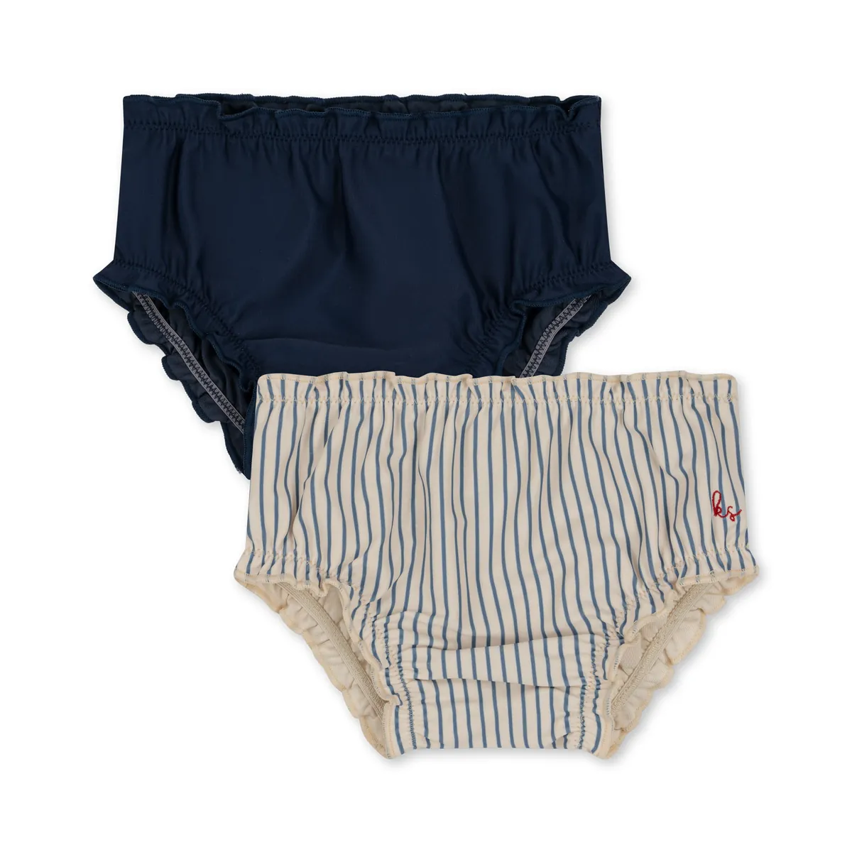 Konges Sløjd Baby Badehose "Collette" 2er Pack Blue Stripe