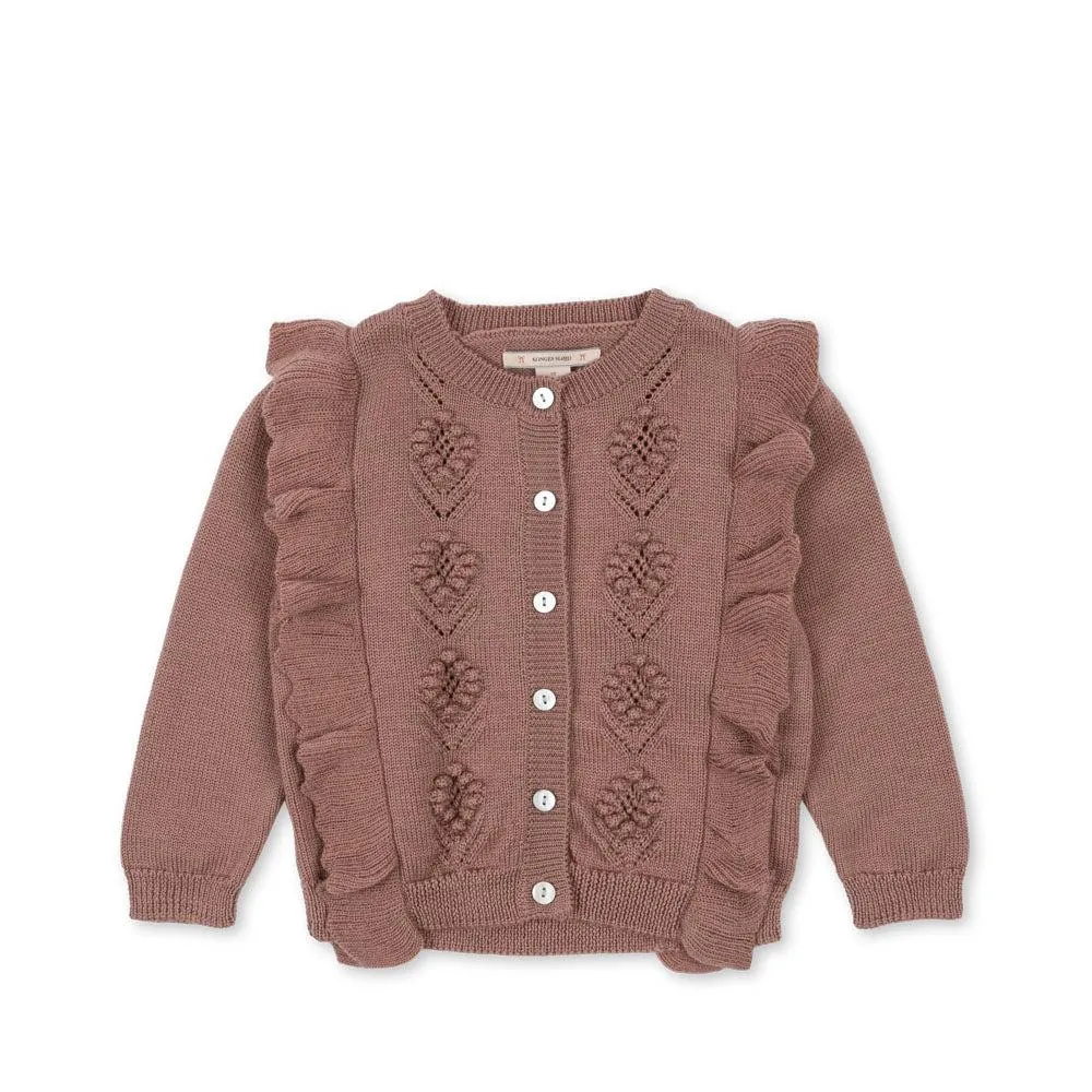 Konges Sløjd Strickjacke Fiol Frill Burlwood