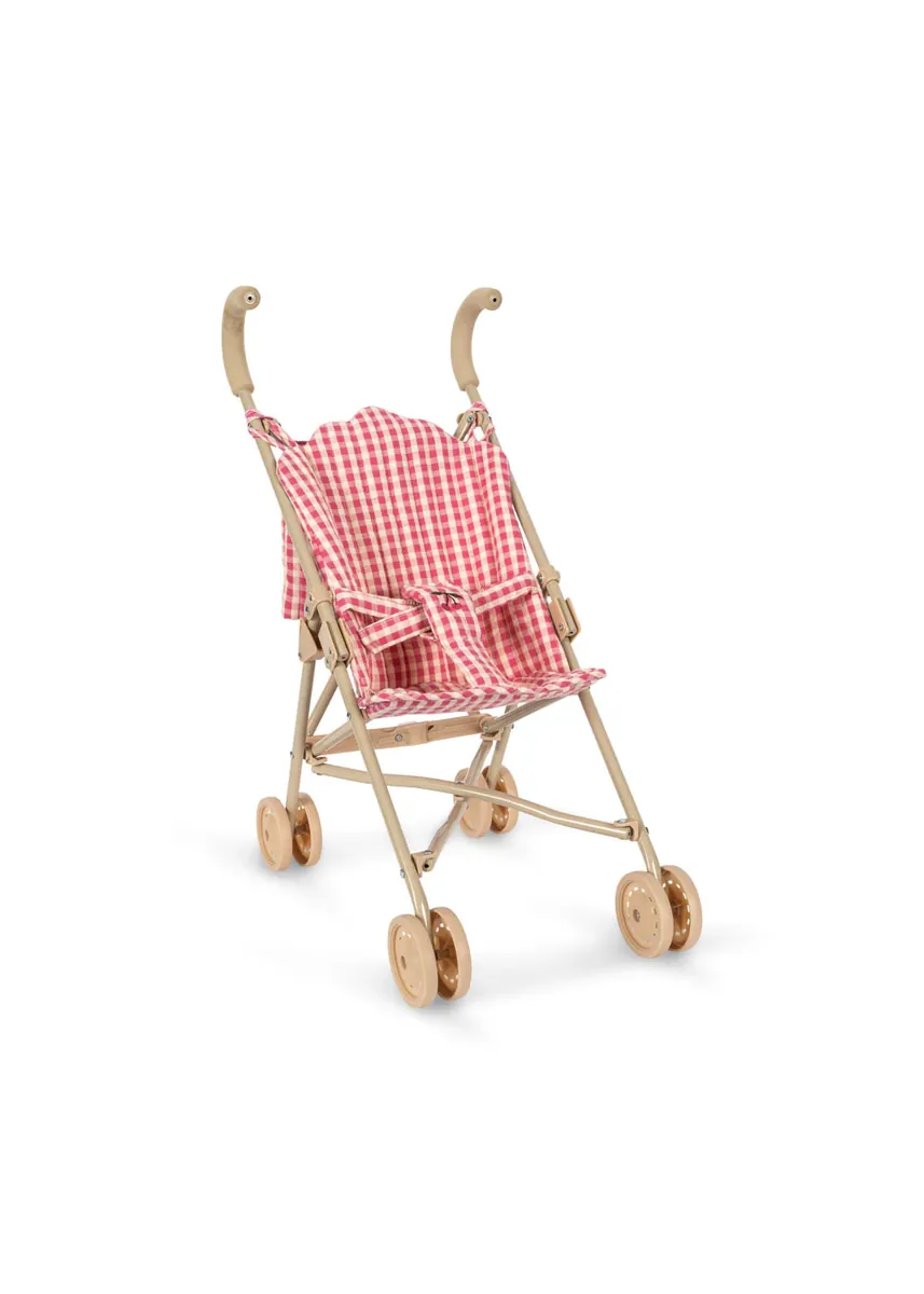 Konges Sløjd Puppen-Buggy "Doll Stroller Cheeky Bubblegum Check"