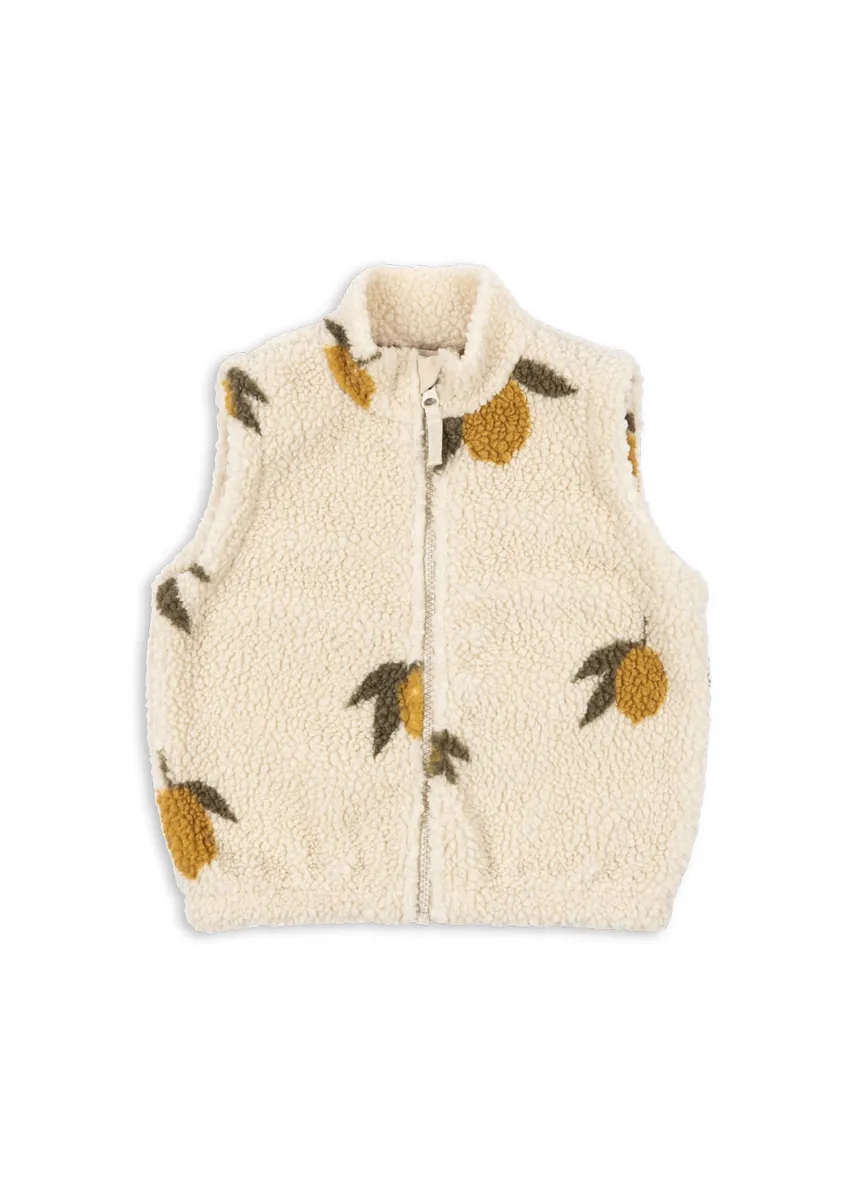 Konges Sløjd Fleece Weste Teddy "Jody" Mon Grand Citron
