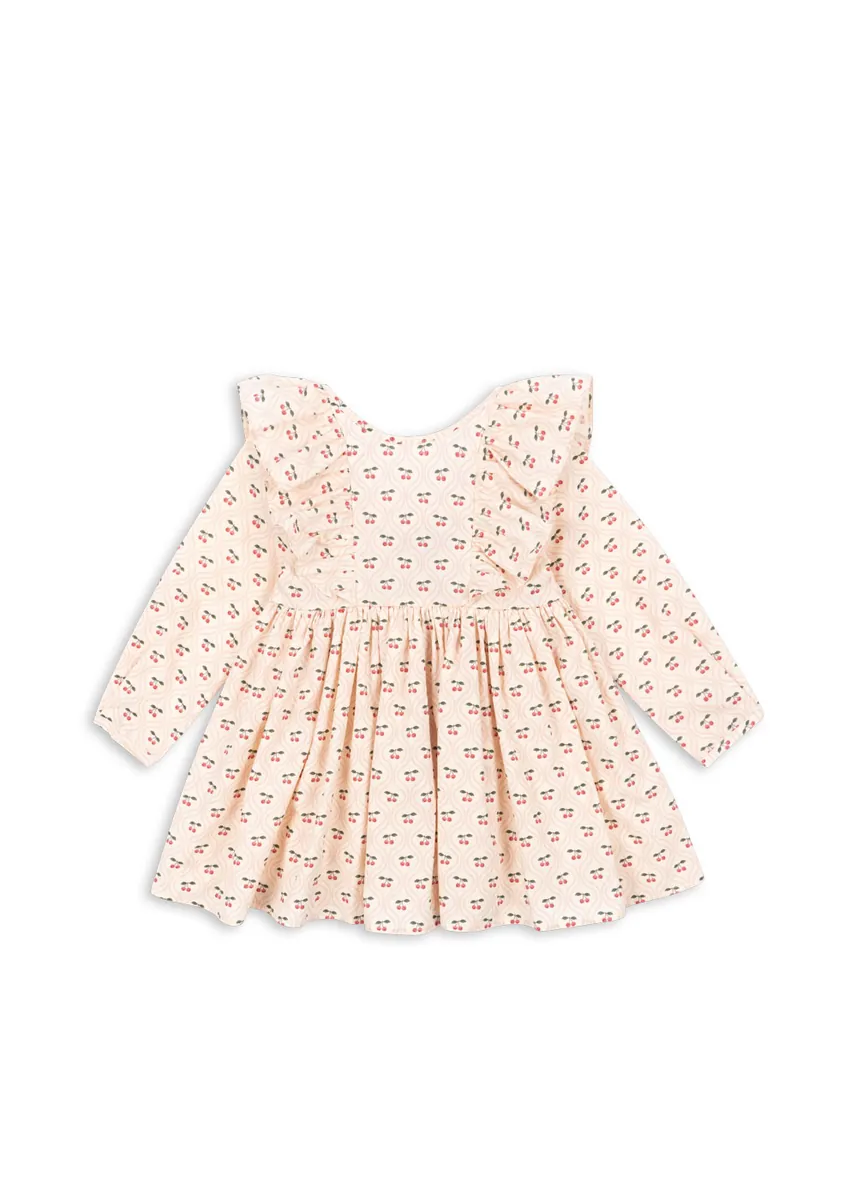 Konges Sløjd Kleid "Cianna" Bow Cherry Pink Motiv