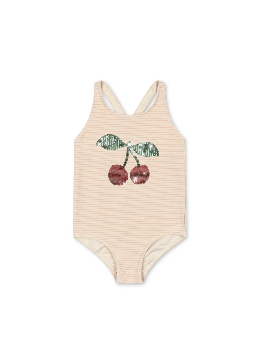 Konges Sløjd Badeanzug "Jade" | Rose Stripe