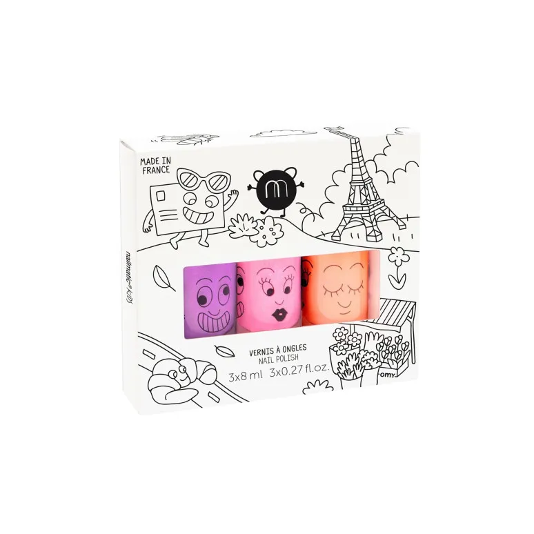 Nailmatic Nagellack "Paris" 3-er Set | Marshi Dolly Flamingo