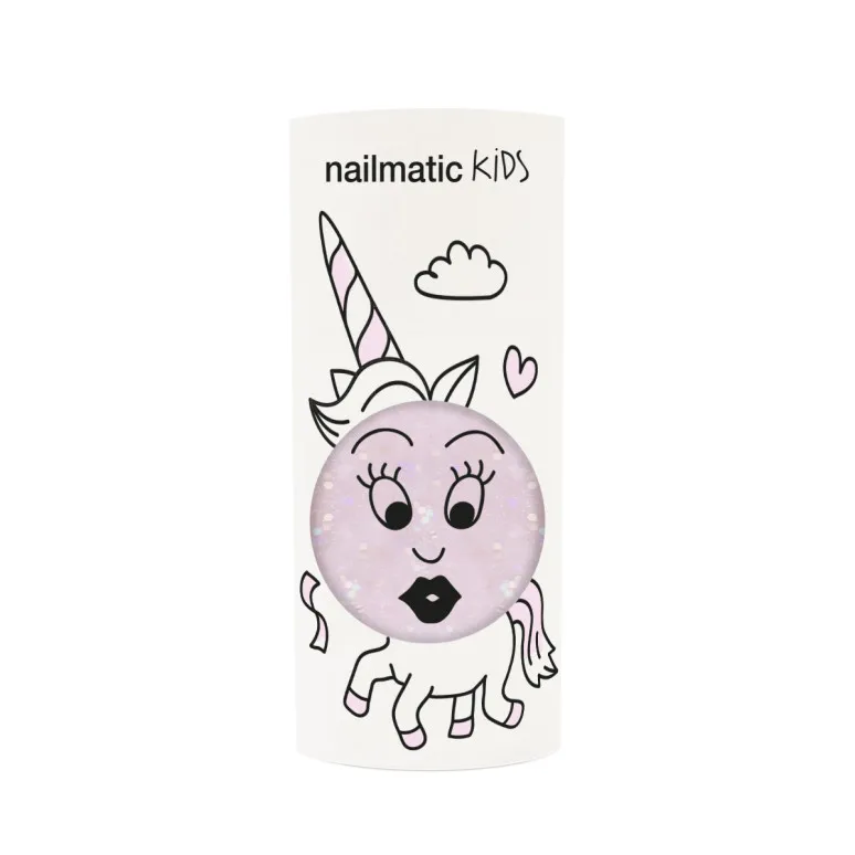 Nailmatic Kindernagellack "Polly" | Transparent Pink Glitter