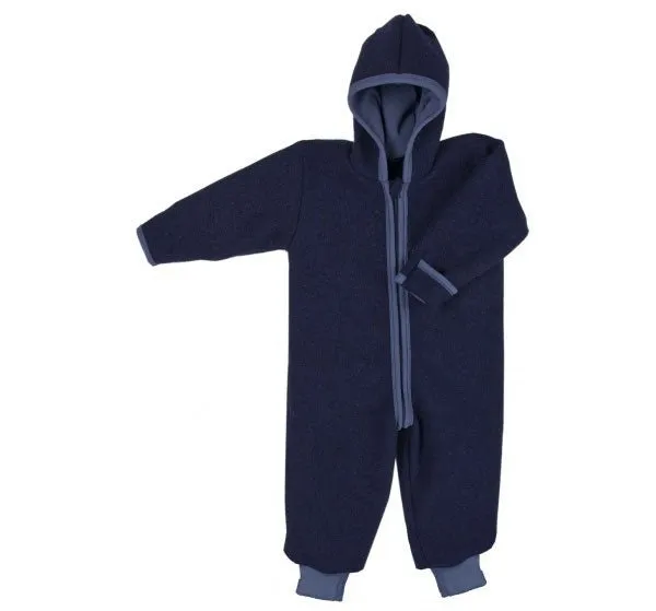 Popolini Overall Wollwalk dunkelblau