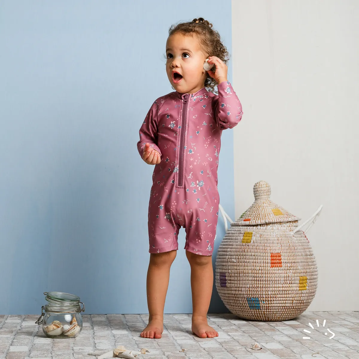 Iobio Popolini UV-Schwimmanzug - Schildkröten mauve