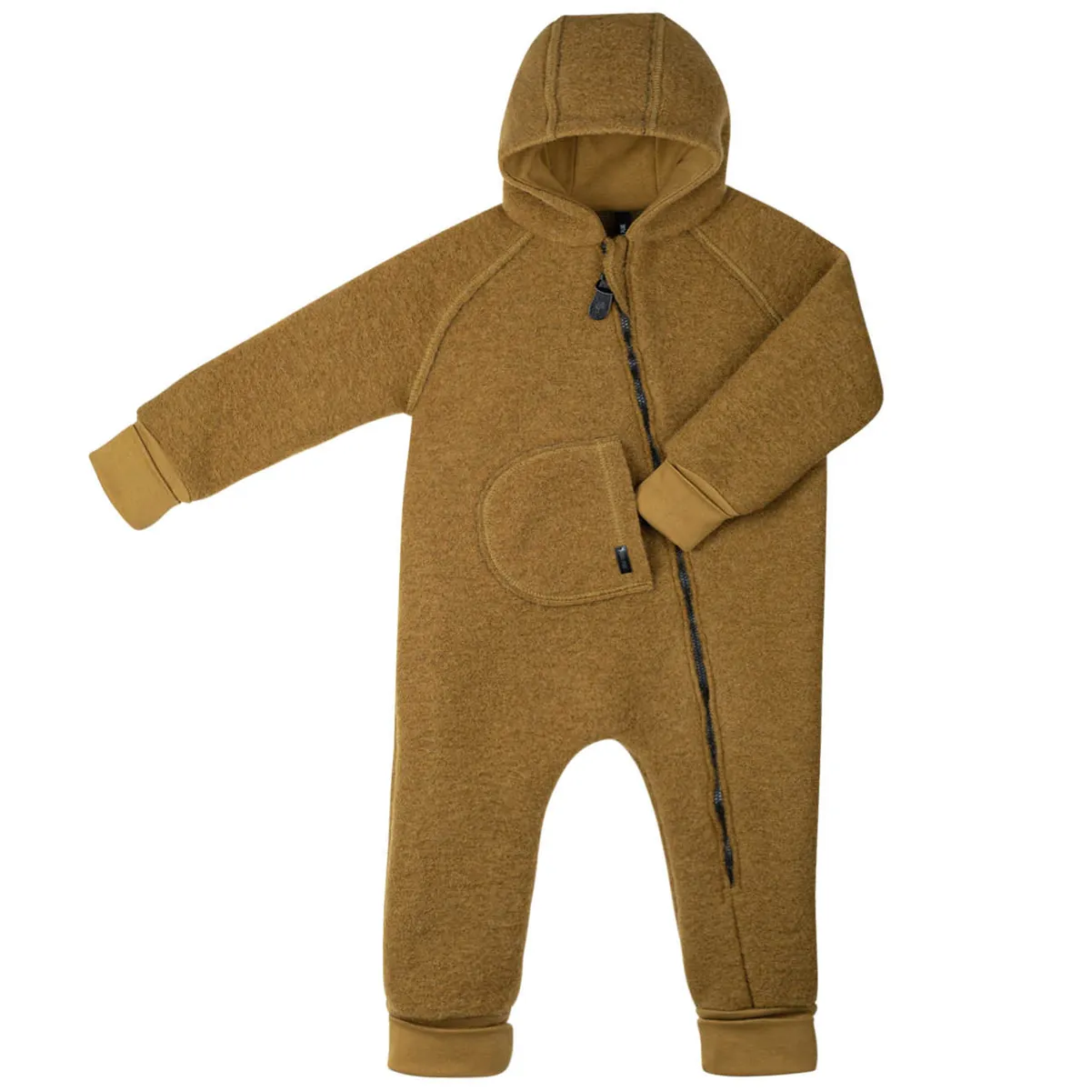 Pure Pure Wollwalk-Overall mit langem Reissverschluss - schilf