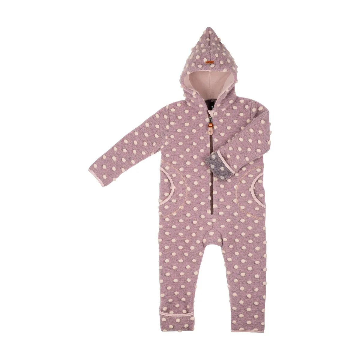 PurePure Wollwalk-Overall - mauve/cream