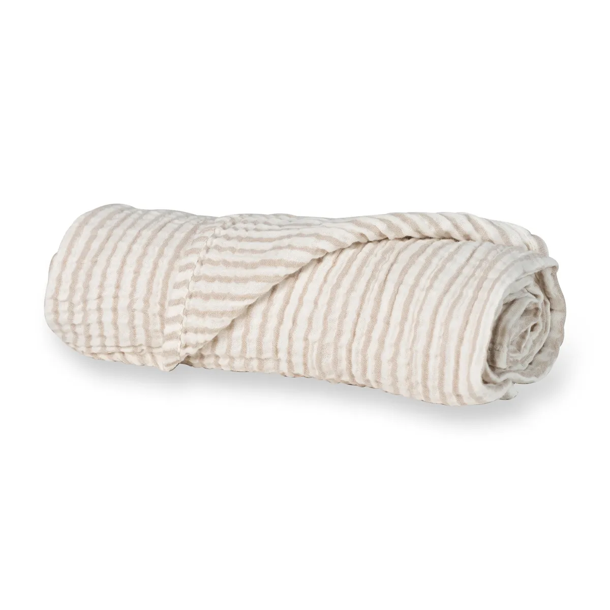 Quax Natural Babydecke 90 x 110 cm Musselin Stripes