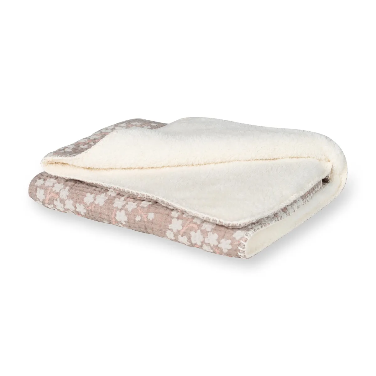 Quax Natural Babydecke 80 x 65  Teddy Blossom