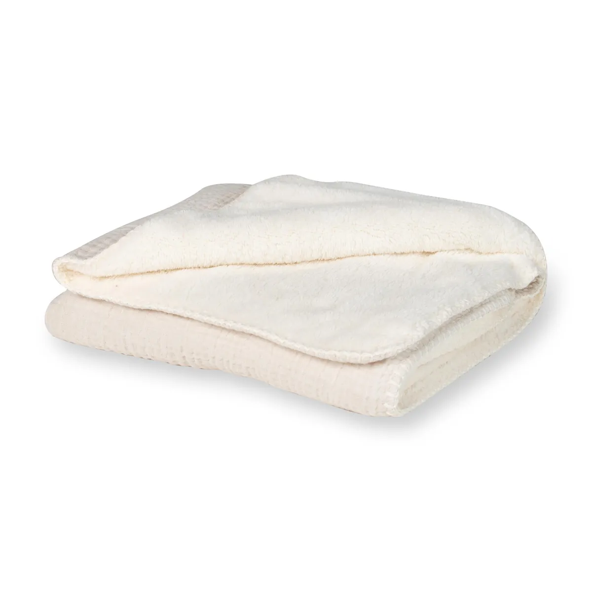 Quax Natural Babydecke 80 x 65  Teddy Clay