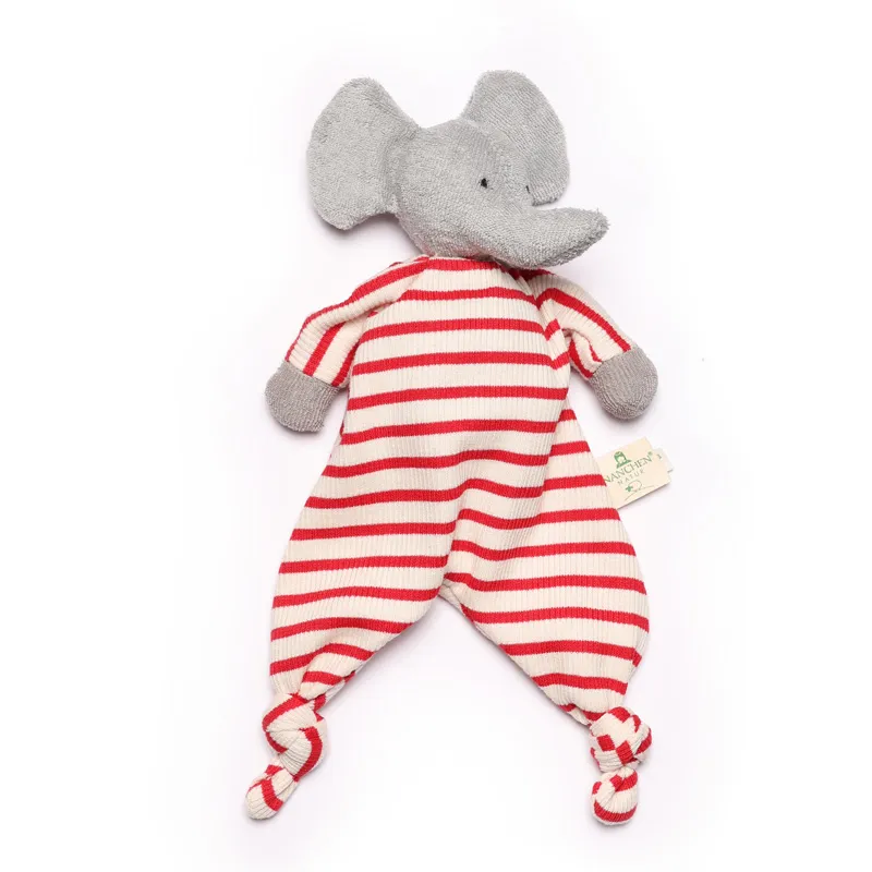 Nanchen Natur Kuscheltuch "Ringelelefant"