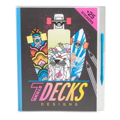 7 Skills Skateboard Designs Malbuch