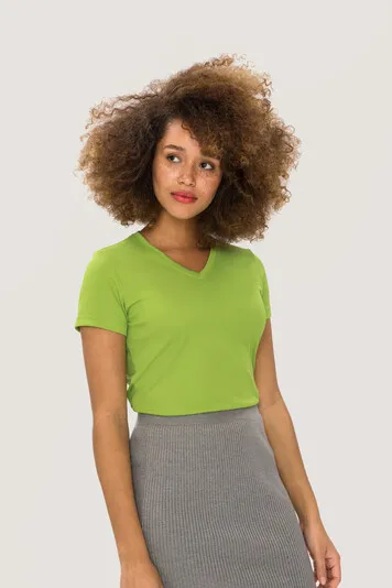 Hakro Damen V-Shirt Coolmax No. 187