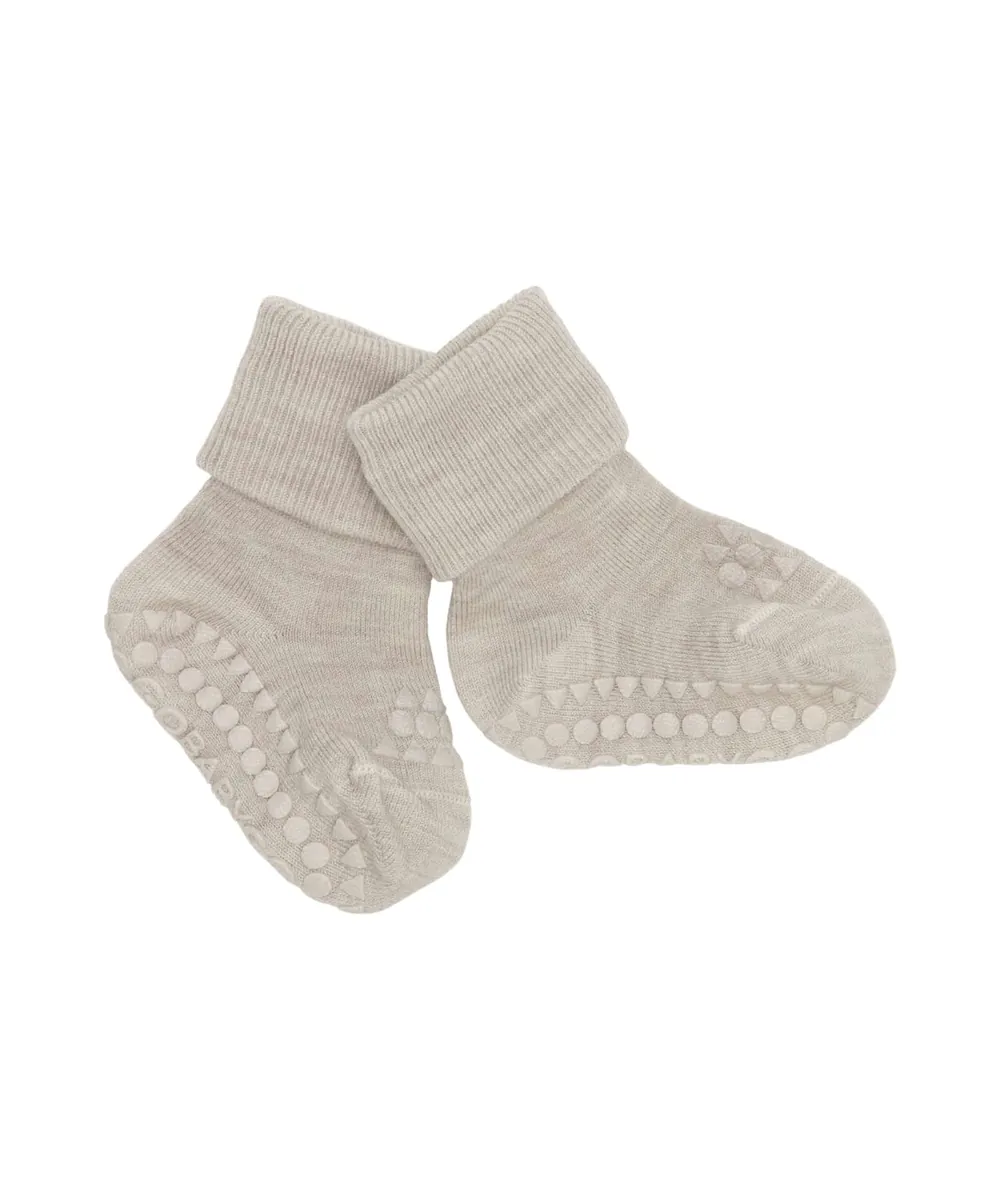 GoBabyGo • Rutschfeste Socken Wolle sand