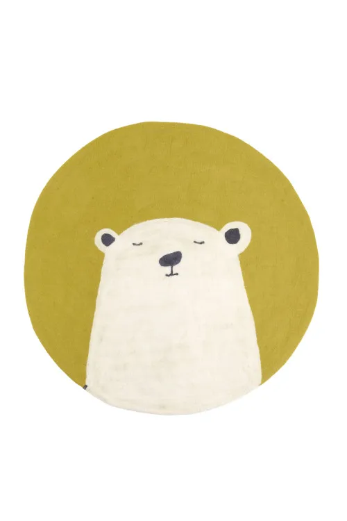 Muskhane Teppich "Pasu Grizzly" Chartreuse