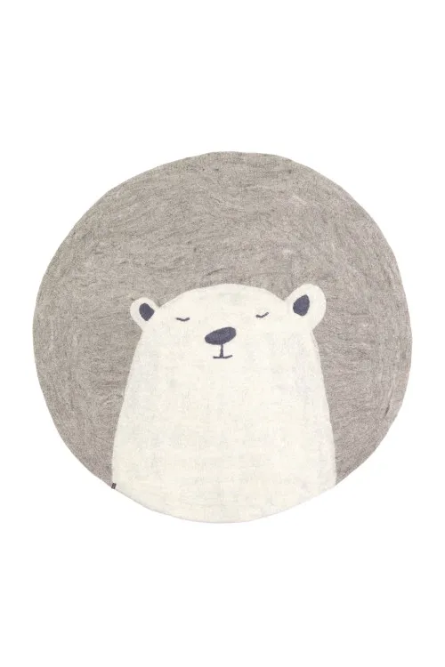 Muskhane Teppich "Pasu Grizzly" Heller Stein