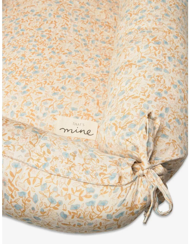 Zwillings Babynest Mini Flower Blue