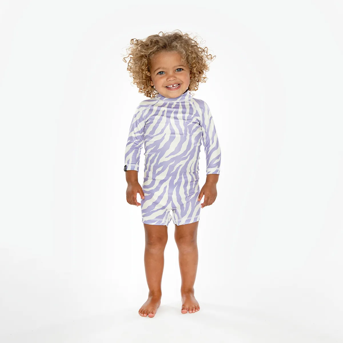 UV Badeoverall Baby Tiger Lila