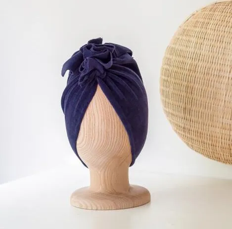 Turban Samt Navy Blue