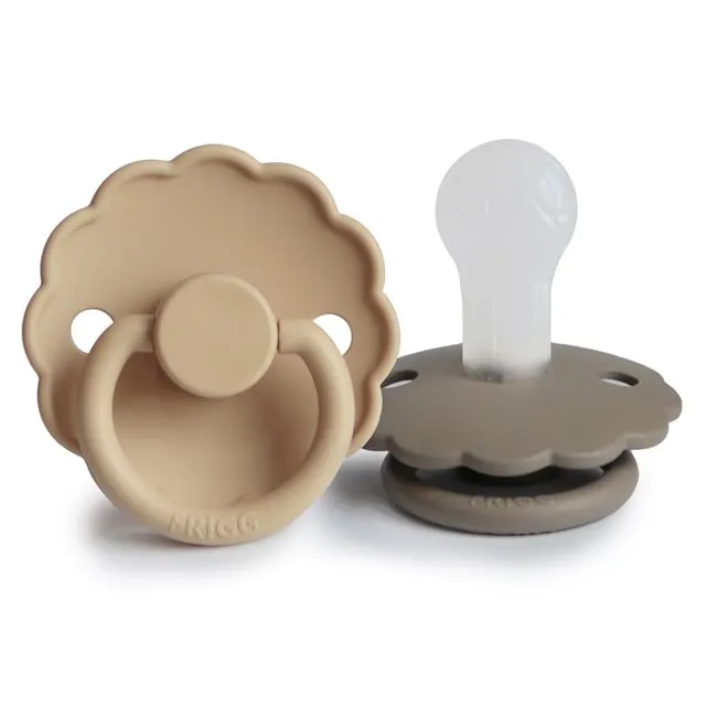 Schnuller Daisy 2er Pack Silikon Croissant/ Portobello 0-6 Monate