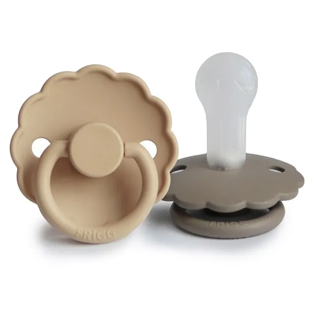 Pacifier Daisy 2 Pack Silicone Croissant/ Portobello 6-18 months
